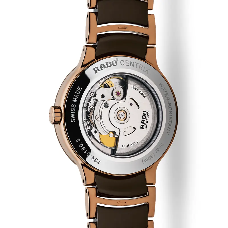 Rado Centrix Automatic Brown Dial 12 Diamonds Men's Watch- R30036752